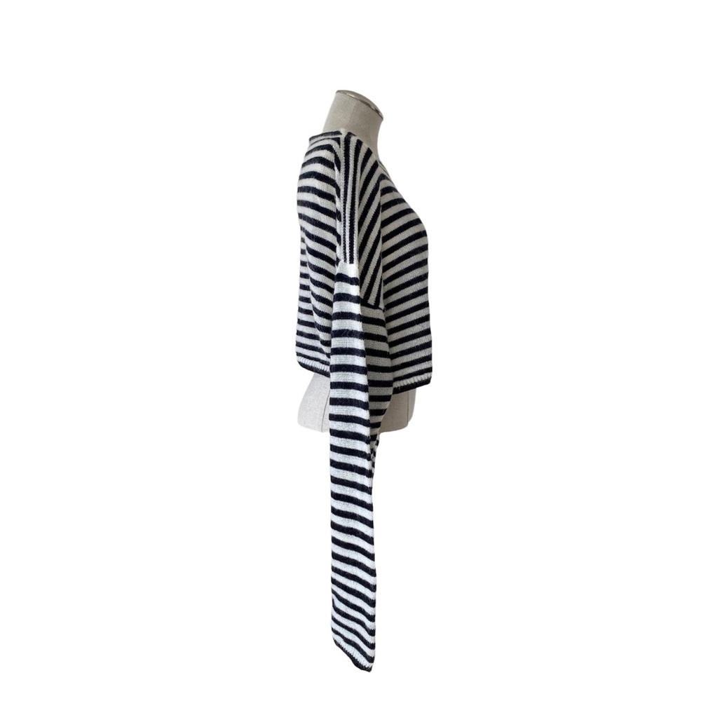 All Saints Black and White Striped Sweater - Picture 4 of 10